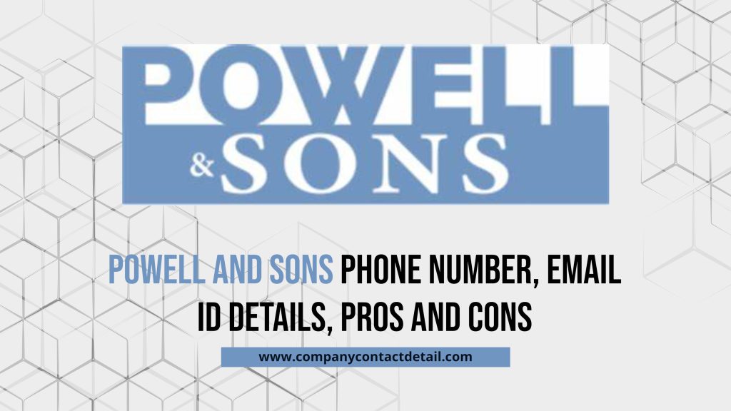 Powell and Sons Phone Number